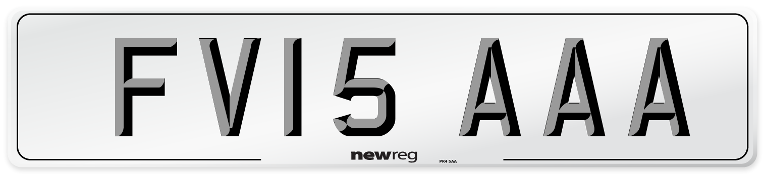 FV15 AAA Number Plate from New Reg